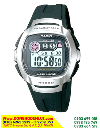 Casio W-210-1AV; Đồng hồ điện tử iLLuminator Casio W-210-1AV chính hãng Casio | Bảo hành 2 năm